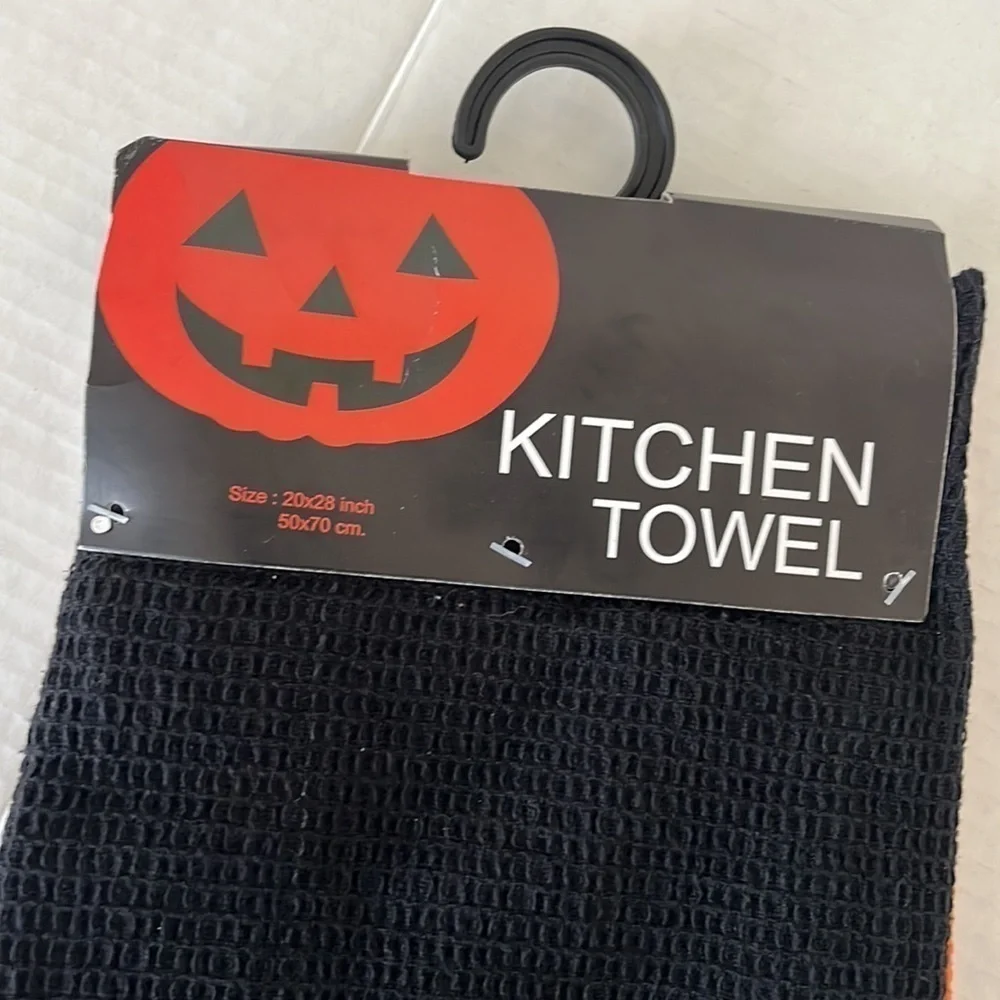 Halloween Kitchen‎ Towels Set of 3 1 Spooky Ghost 2 Waffle Weave 20